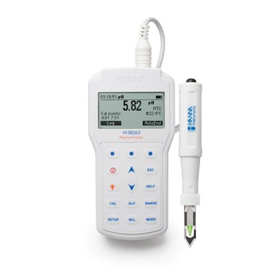 哈纳HANNA HI98161微电脑便携式pH-mV-ºC/ºF测定仪【食品/乳制品】