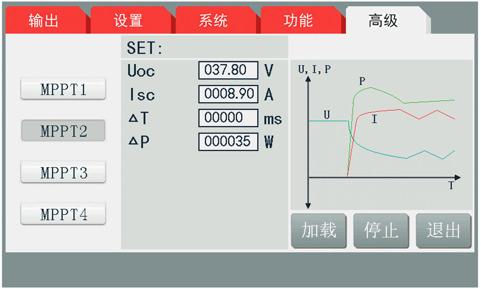 快速查找最大功率点，查找到后根据设置值实时追踪最大功率点