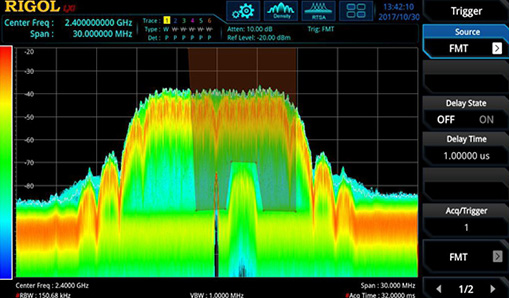 FMT频率模板触发是实时频谱分析仪才独有的触发模式