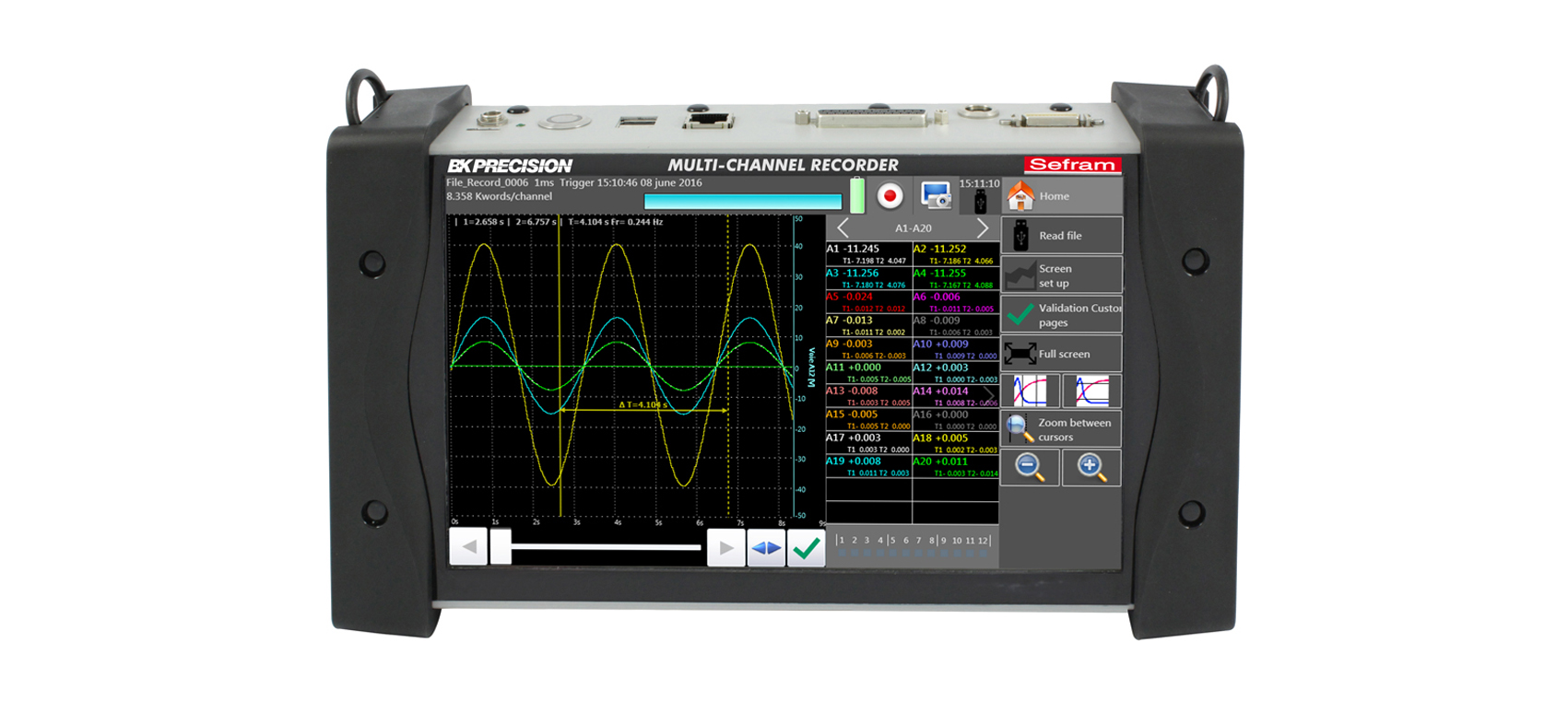 DAS240BAT 多通道手持式数据记录仪