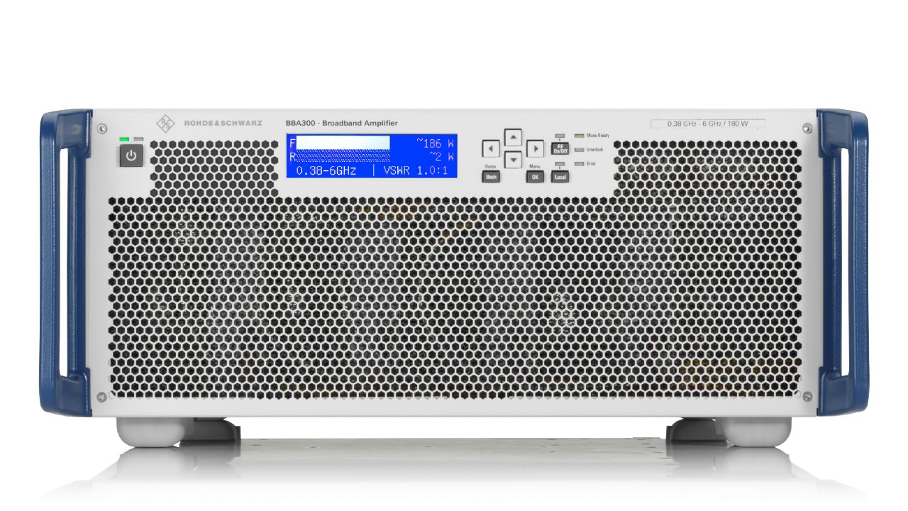 从380MHz到6GHz，300W"一机通吃"：R&S BBA300宽带功率放大